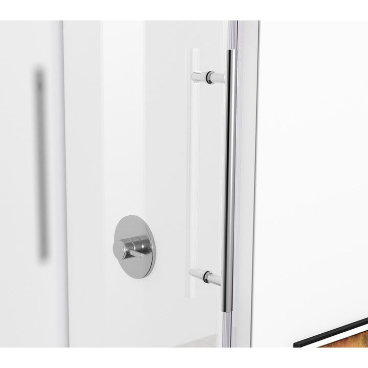 Frameless Shower Door 48 X 76 Polished Chrome - View 5 - Joshua Marshal