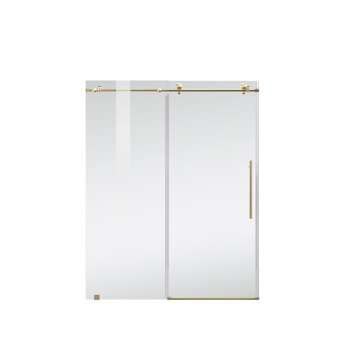 Frameless Shower Door 60 X 76 Brushed Gold - View 3 - Joshua Marshal