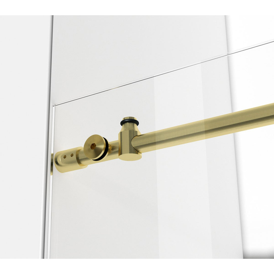 Frameless Shower Door 60 X 76 Brushed Gold - View 5 - Joshua Marshal