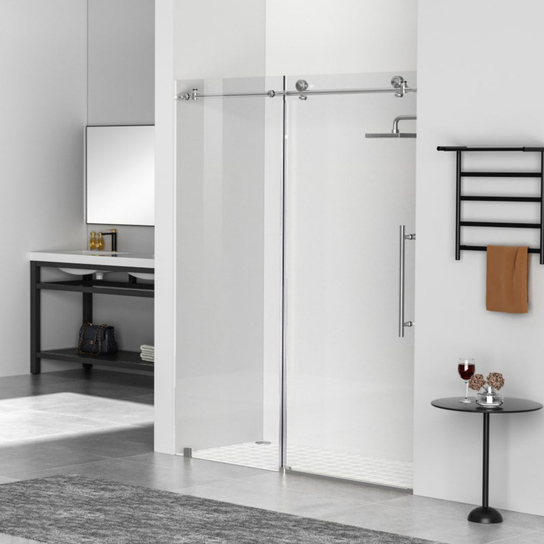 Frameless Shower Door 60 X 76 Brushed Nickel Brushed Nickel Finish - KITCHEN & BATH by Joshua Marshal