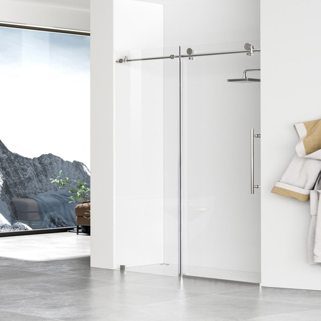 Frameless Shower Door 60 X 76 Polished Chrome Polished Chrome Finish - KITCHEN & BATH by Joshua Marshal