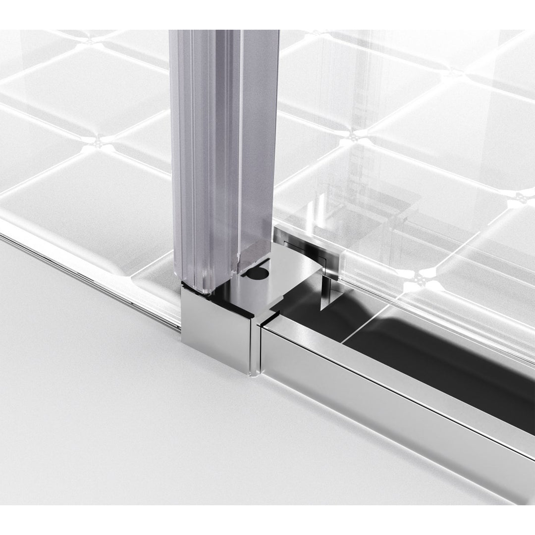 Frameless Shower Door 60 X 76 Polished Chrome - View 5 - Joshua Marshal