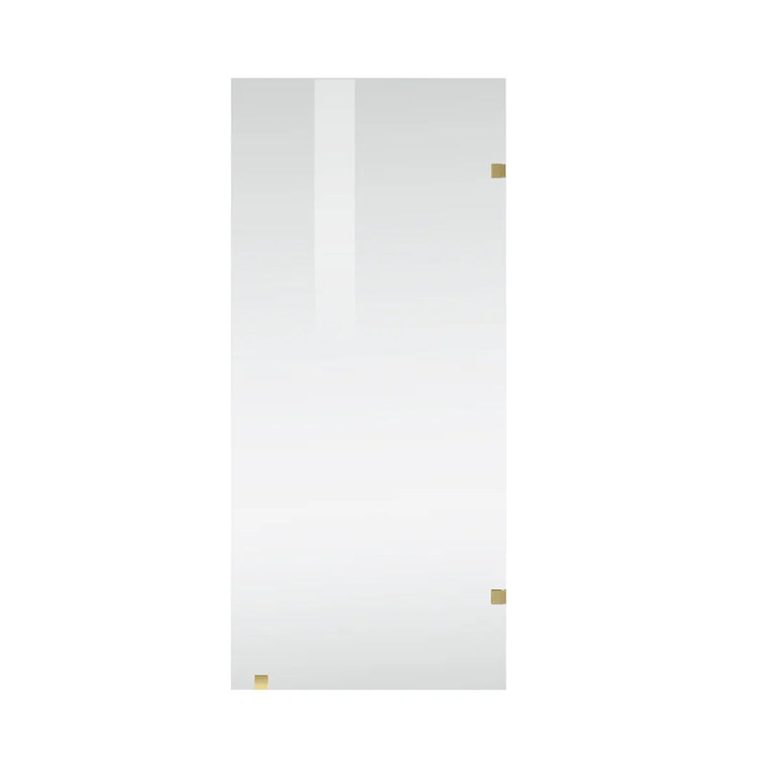 Fixed Frameless Shower Door 35 X 78 Brushed Gold