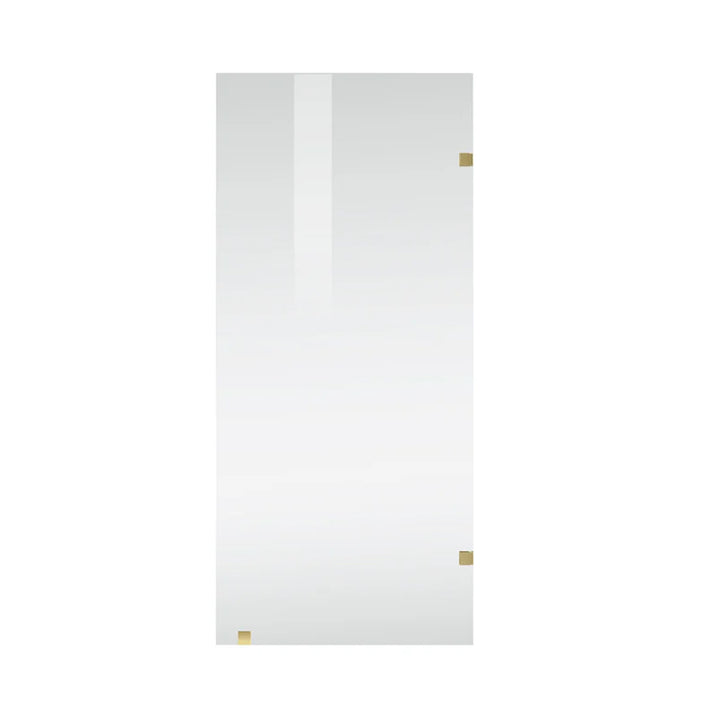 Fixed Frameless Shower Door 35 X 78 Brushed Gold