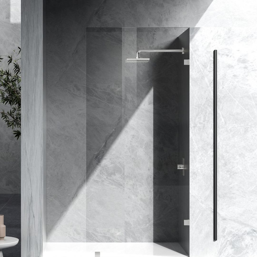 Fixed Frameless Shower Door 35 X 78 Brushed Nickel Brushed Nickel Finish - KITCHEN & BATH by Joshua Marshal