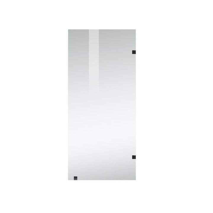 Fixed Frameless Shower Door 35 X 78 Matte Black - View 3 - Joshua Marshal