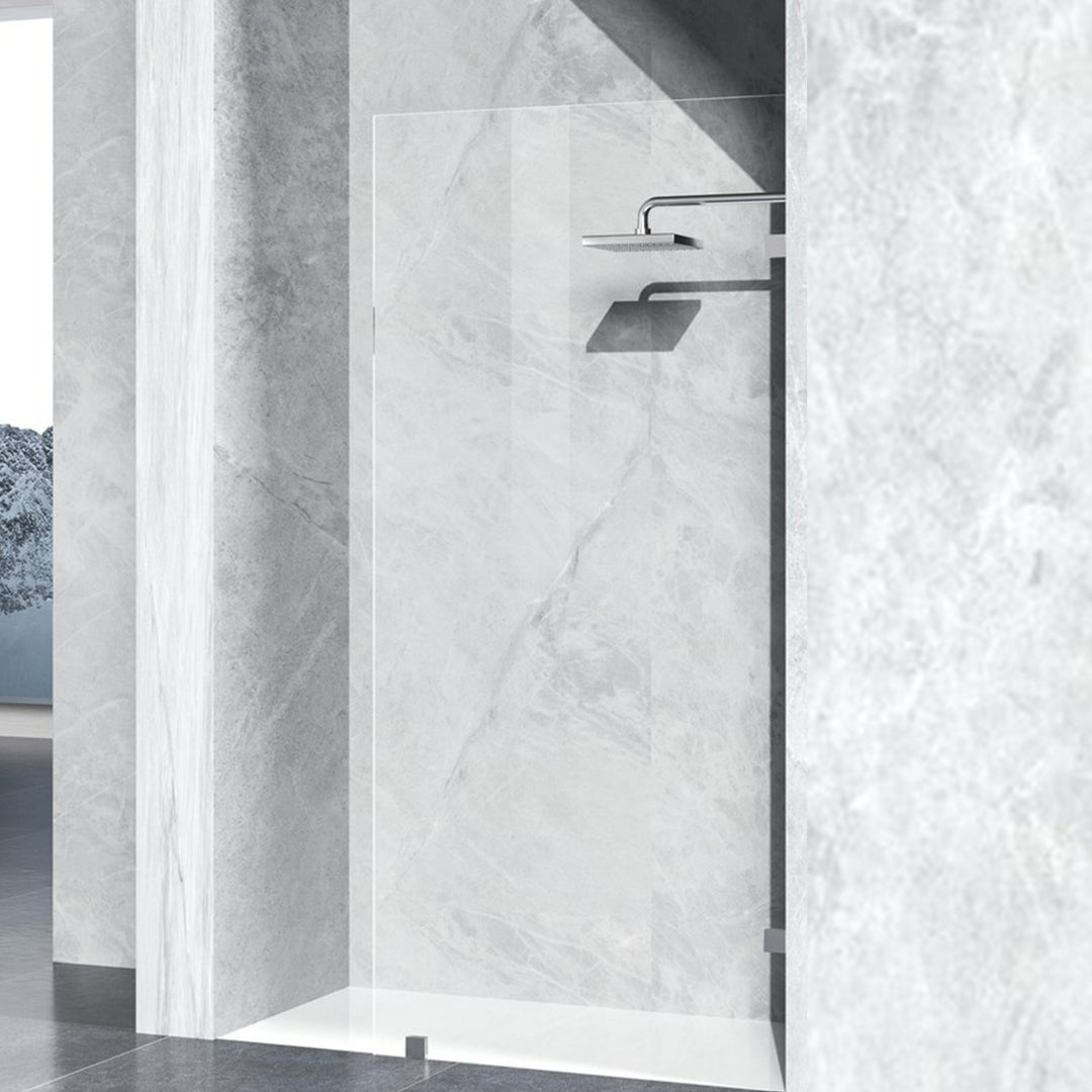 Fixed Frameless Shower Door 35 X 78 Polished Chrome Polished Chrome Finish - KITCHEN & BATH by Joshua Marshal