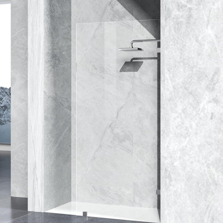 Fixed Frameless Shower Door 35 X 78 Polished Chrome Polished Chrome Finish - KITCHEN & BATH by Joshua Marshal