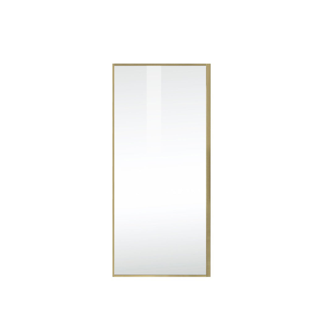 Fixed Framed Shower Door 35 X 76 Brushed Gold - View 3 - Joshua Marshal