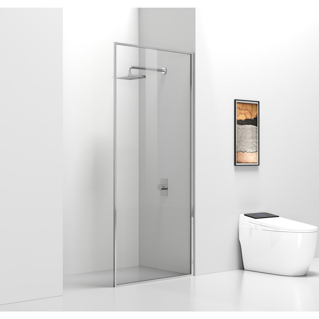 Fixed Framed Shower Door 35 X 76 Brushed Nickel - View 2 - Joshua Marshal