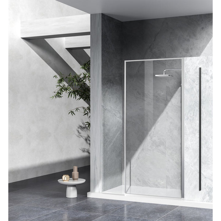 Fixed Framed Shower Door 35 X 76 Polished Chrome - View 2 - Joshua Marshal