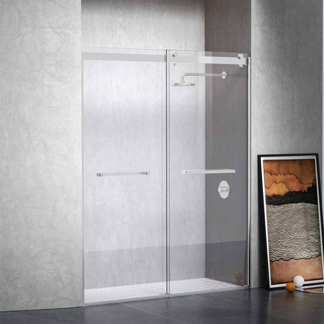 Semi-Frameless Shower Door 60 X 76 Polished Chrome Polished Chrome Finish - KITCHEN & BATH by Joshua Marshal
