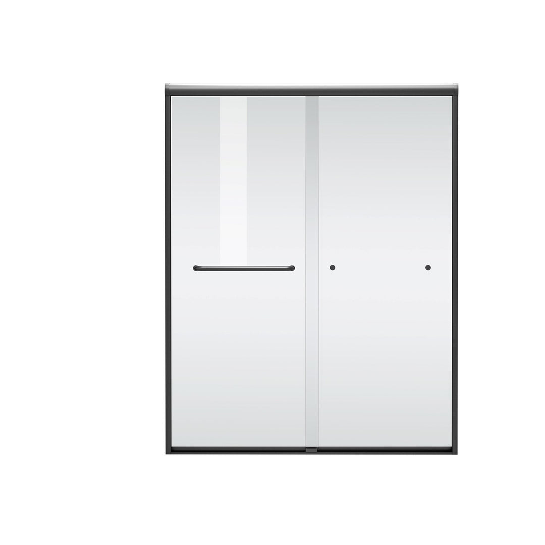 Semi-Frameless Shower Door 60 X 72 In Brushed Nickel - View 3 - Joshua Marshal
