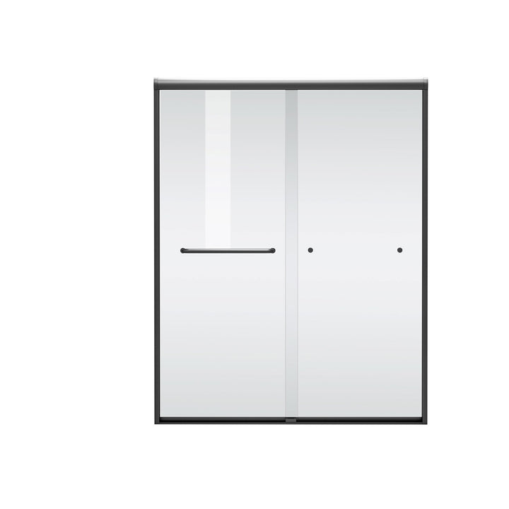 Semi-Frameless Shower Door 60 X 72 In Brushed Nickel - View 3 - Joshua Marshal