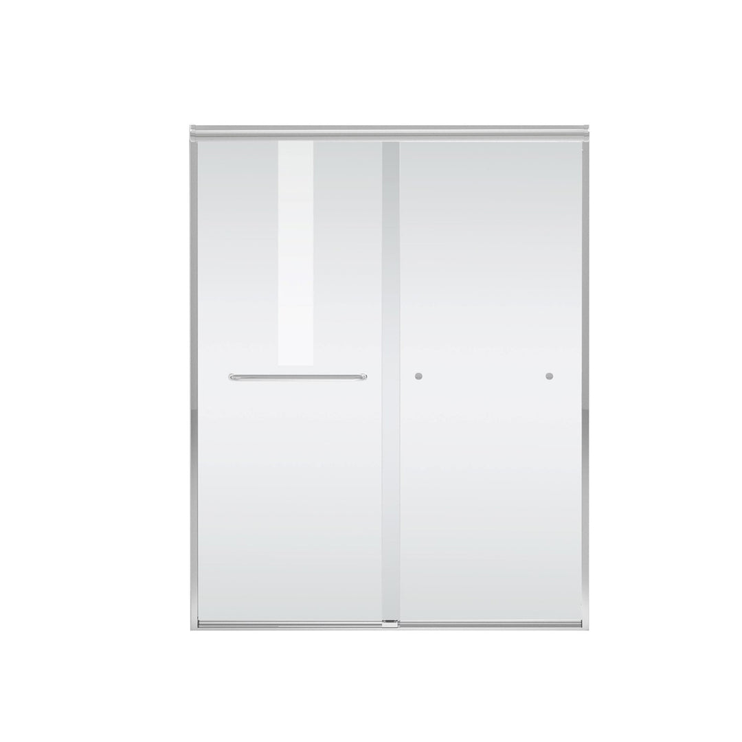 Semi-Frameless Shower Door 60 X 72 In Matte Black - View 3 - Joshua Marshal