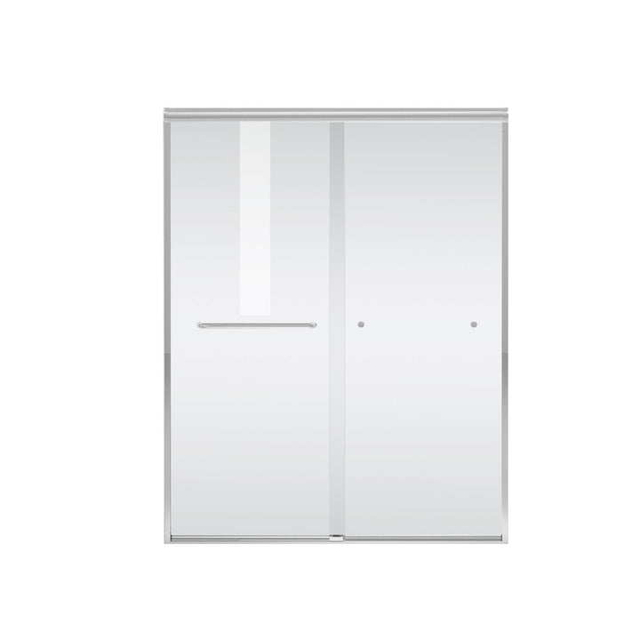 Semi-Frameless Shower Door 60 X 72 In Matte Black - View 3 - Joshua Marshal