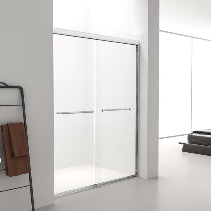 Semi-Frameless Shower Door 60 X 72 In Polished Chrome Polished Chrome Finish - KITCHEN & BATH by Joshua Marshal