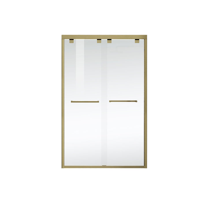 Semi-Frameless Shower Door 48 X 76 Brushed Gold - View 3 - Joshua Marshal