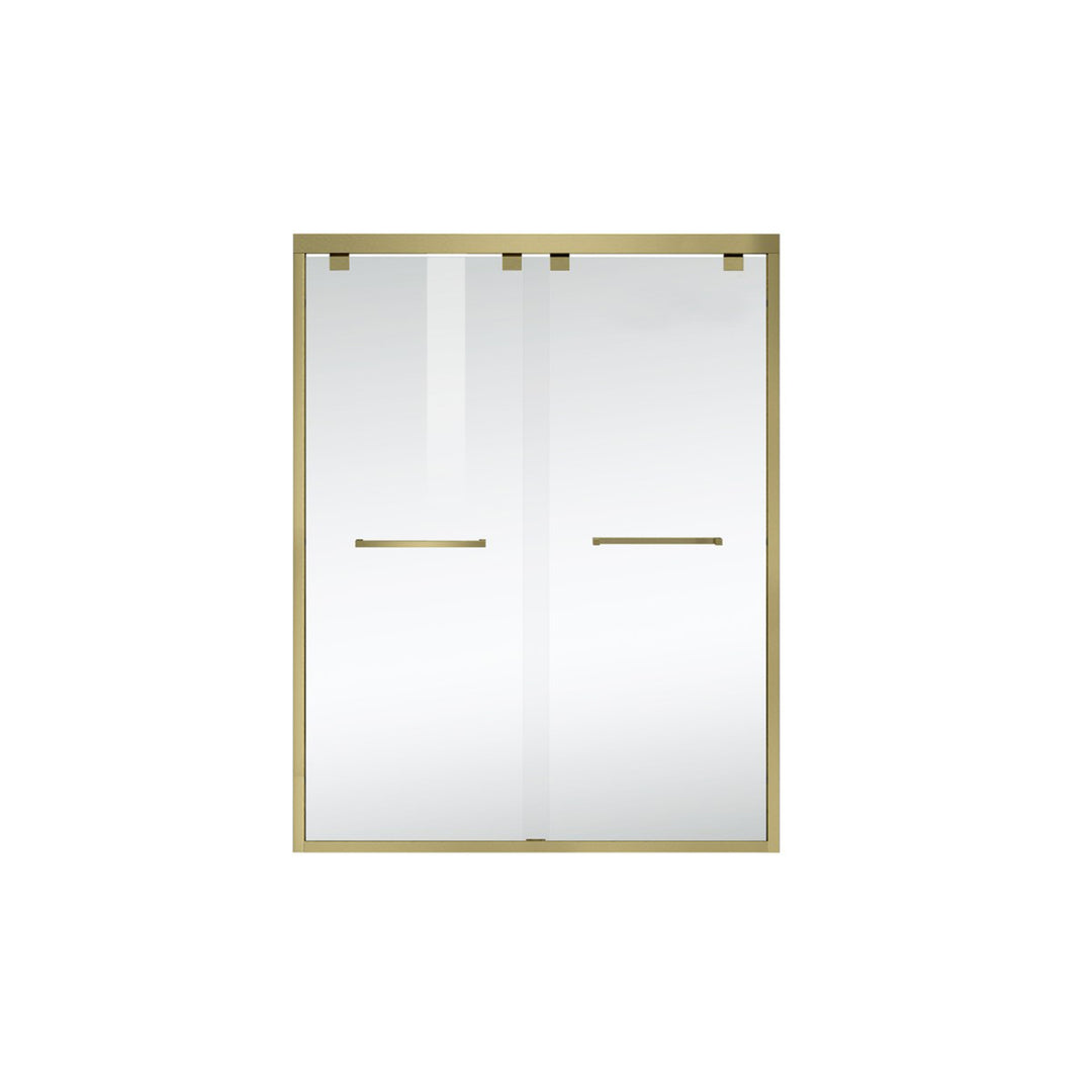 Semi-Frameless Shower Door 60 X 76 Brushed Gold - View 3 - Joshua Marshal