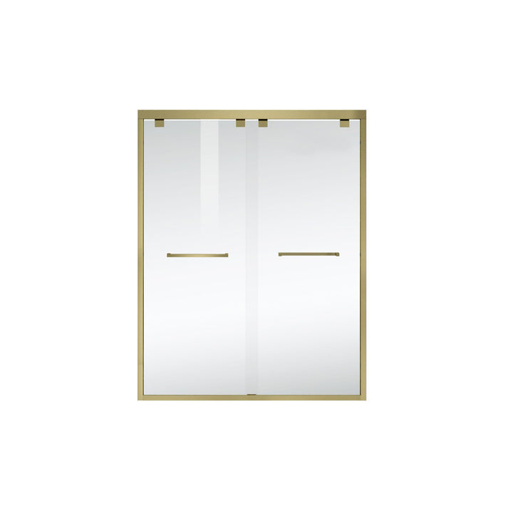 Semi-Frameless Shower Door 60 X 76 Brushed Gold - View 3 - Joshua Marshal