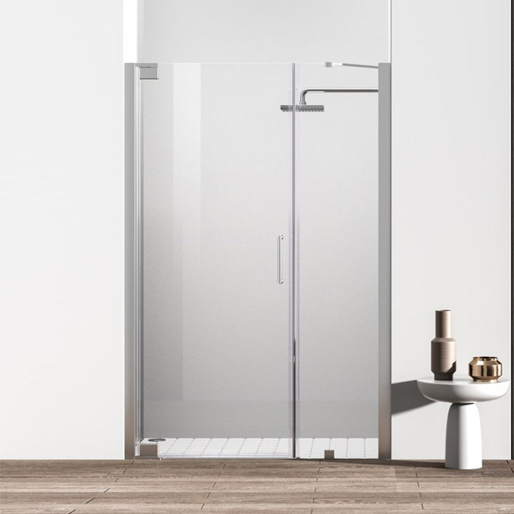 Semi-Frameless Hinged Shower Door 48 X 72 Polished Chrome Polished Chrome Finish - KITCHEN & BATH by Joshua Marshal