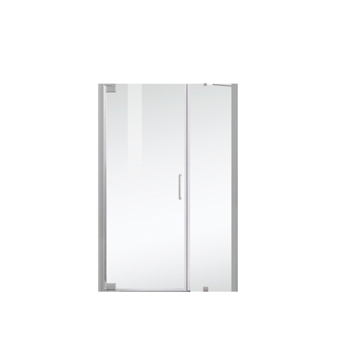 Semi-Frameless Hinged Shower Door 48 X 72 Polished Chrome - View 3 - Joshua Marshal