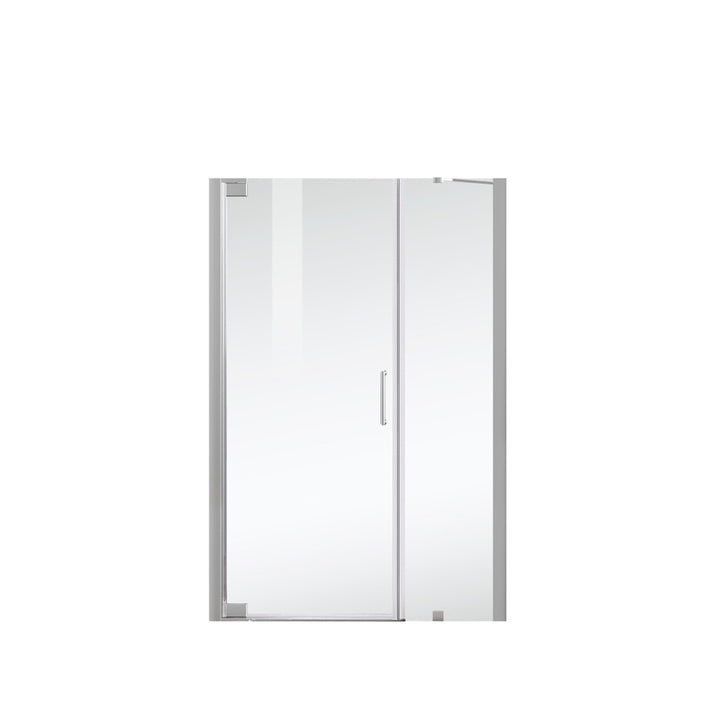 Semi-Frameless Hinged Shower Door 48 X 72 Polished Chrome - View 3 - Joshua Marshal