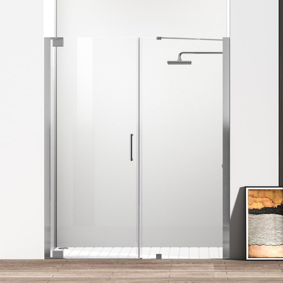 Semi-Frameless Hinged Shower Door 60 X 72 Brushed Nickel Brushed Nickel Finish - KITCHEN & BATH by Joshua Marshal