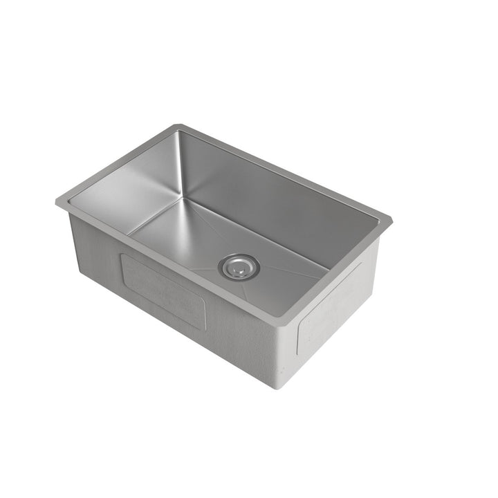 Stainless Steel Undermount Kitchen Sink L27''X W18'' X H10in. - View 4 - Joshua Marshal