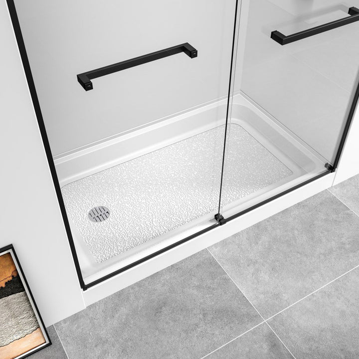 60X36 Inch Single Threshold Shower Tray Left Drain In Glossy White Glossy White Finish - KITCHEN & BATH by Joshua Marshal
