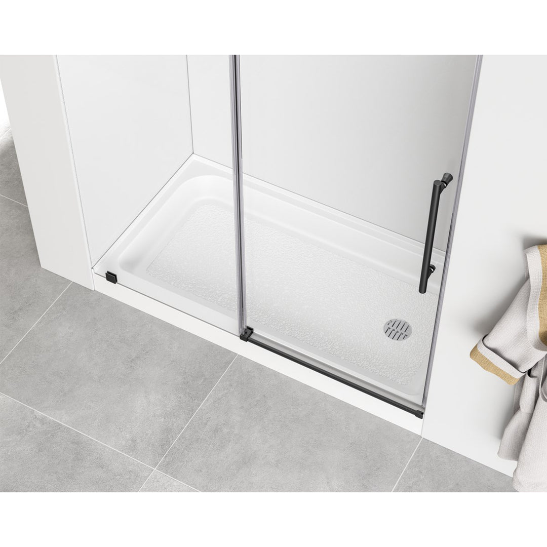60X32 Inch Single Threshold Shower Tray Right Drain In Glossy White - View 2 - Joshua Marshal