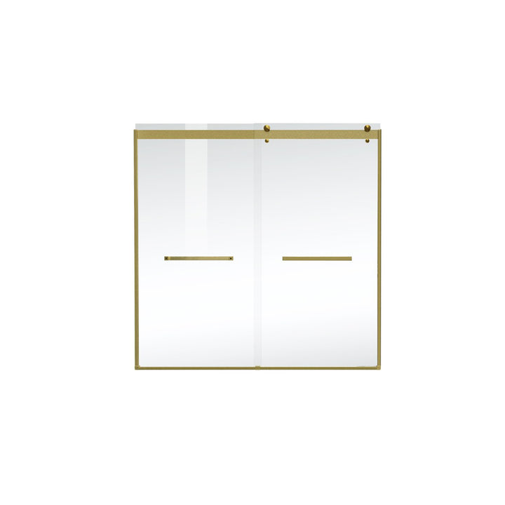 Frameless Tub Door 60 X 60 Brushed Gold - View 3 - Joshua Marshal