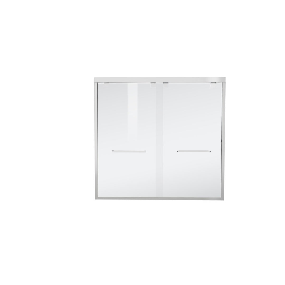 Semi-Frameless Tub Door 60 X 60 Polished Chrome - View 3 - Joshua Marshal