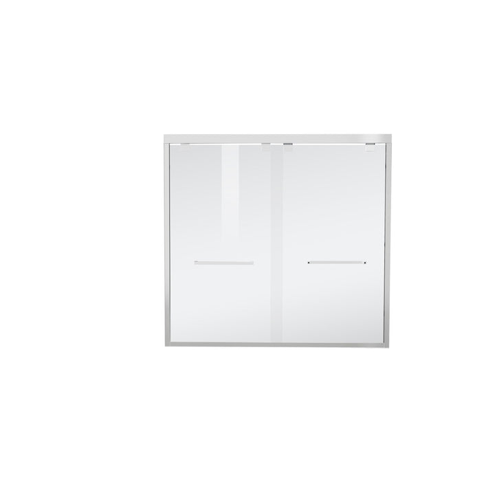 Semi-Frameless Tub Door 60 X 60 Polished Chrome - View 3 - Joshua Marshal