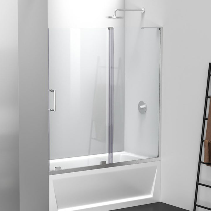 Frameless Tub Door 60 X 60 Brushed Nickel Brushed Nickel Finish - KITCHEN & BATH by Joshua Marshal