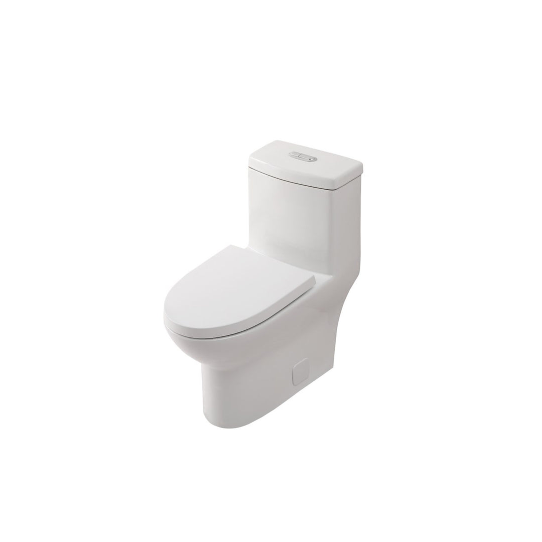 One-Piece Elongated Toilet 28X15X30 In White - View 4 - Joshua Marshal