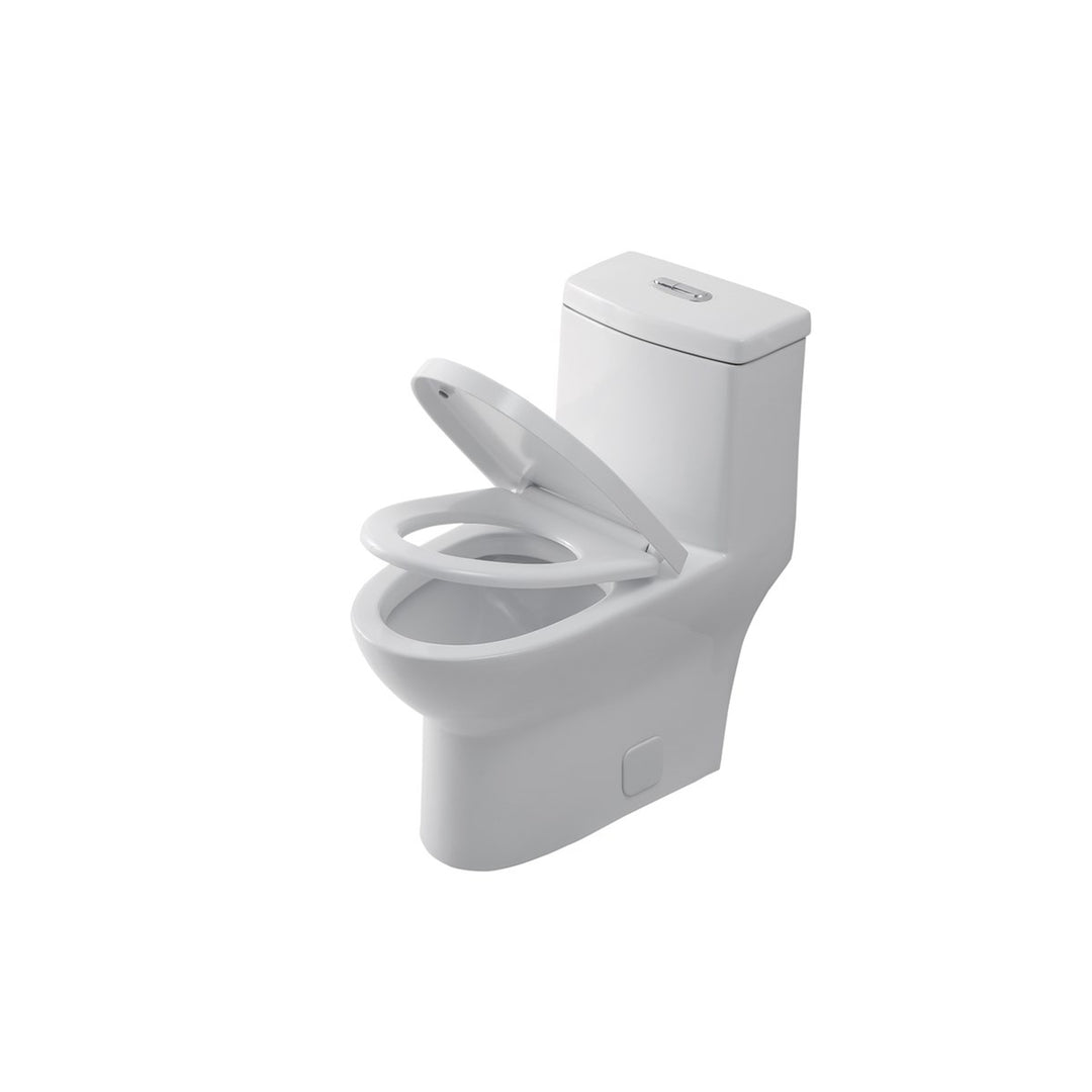 One-Piece Elongated Toilet 28X15X30 In White - View 5 - Joshua Marshal
