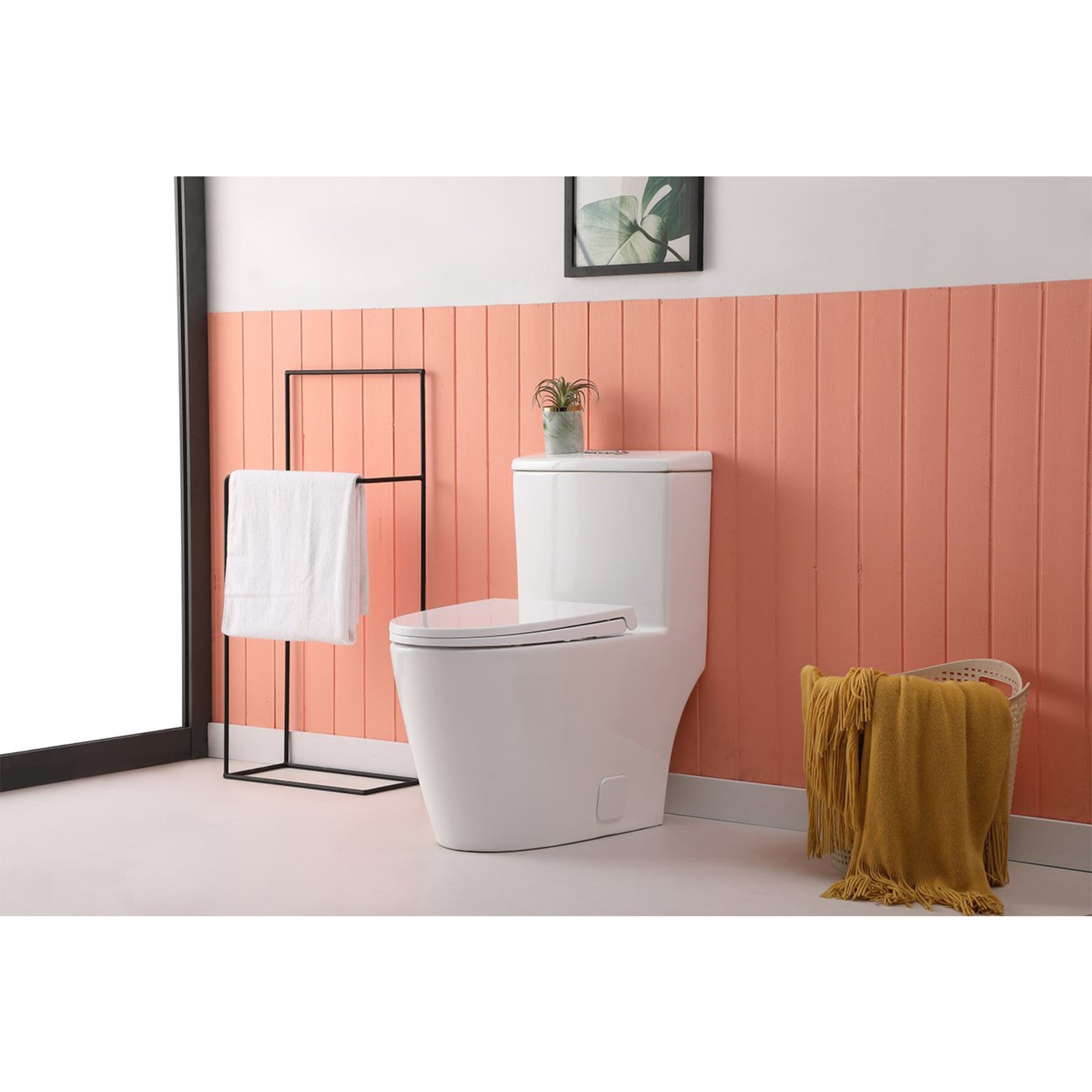 One-Piece Elongated Toilet 28X16X29 In White - View 2 - Joshua Marshal
