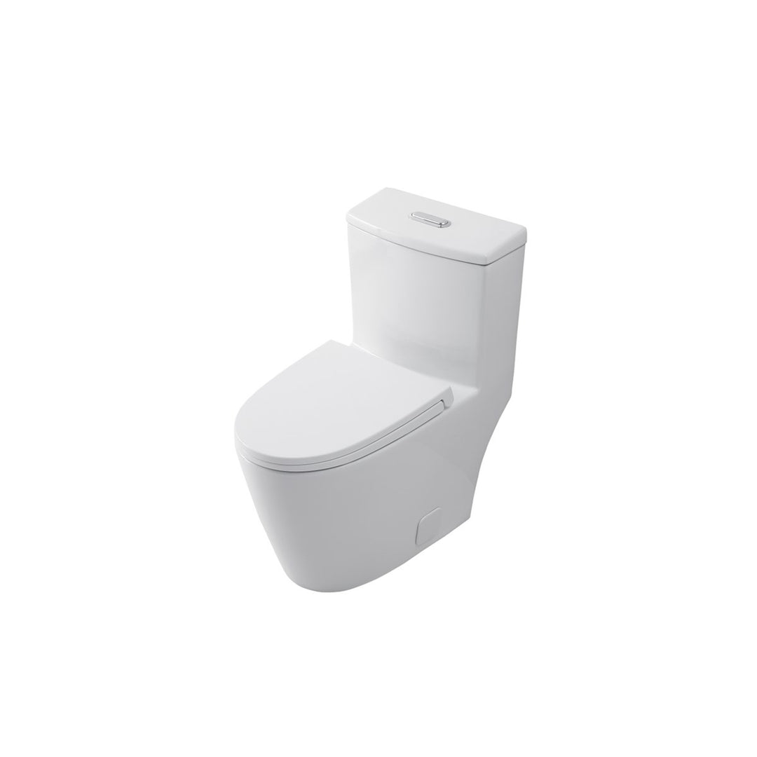 One-Piece Elongated Toilet 28X16X29 In White - View 4 - Joshua Marshal