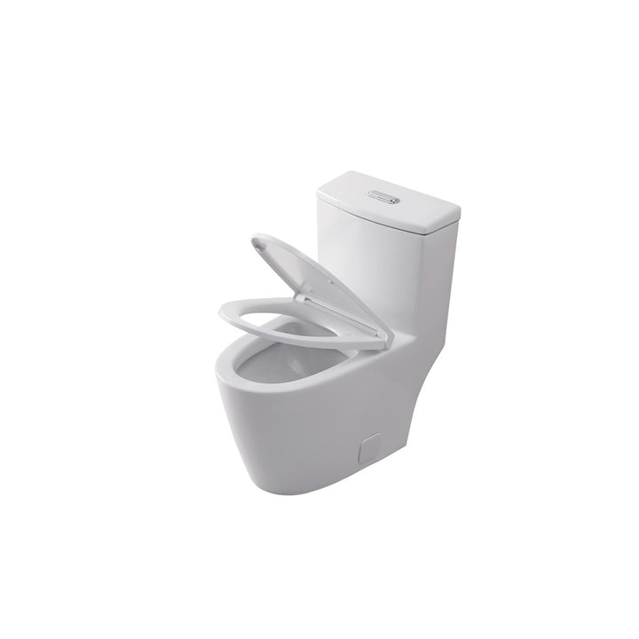 One-Piece Elongated Toilet 28X16X29 In White - View 6 - Joshua Marshal