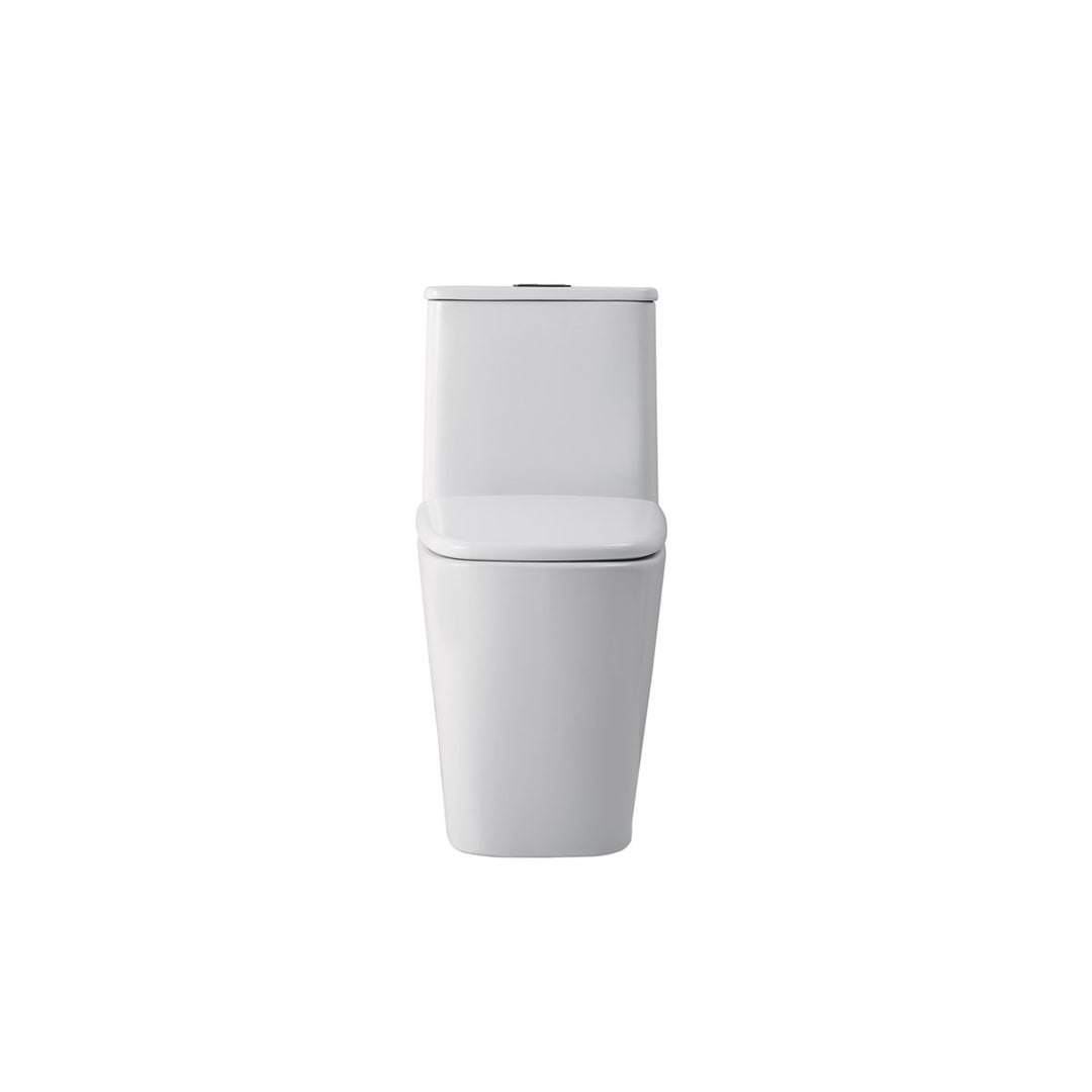 One-Piece Floor Square Toilet 27X14X31 In White - View 3 - Joshua Marshal
