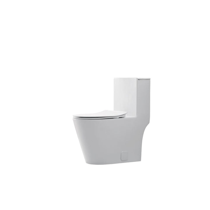 One-Piece Elongated Toilet 28X15X31 In White - View 4 - Joshua Marshal