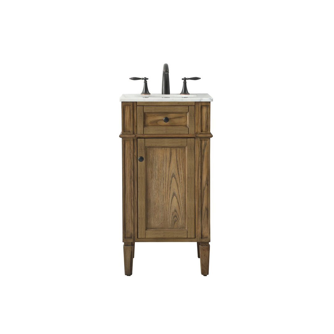 18 Inch Single Bathroom Vanity In Driftwood - View 3 - Joshua Marshal