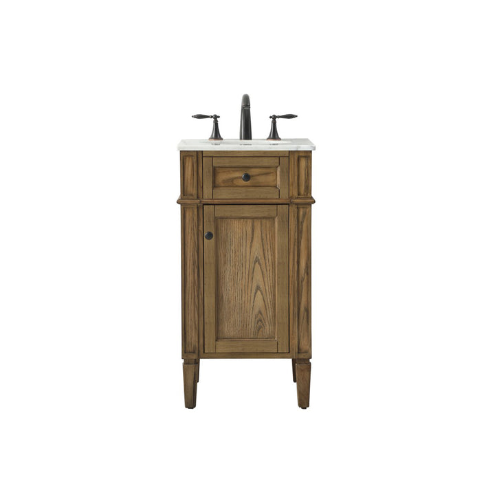 18 Inch Single Bathroom Vanity In Driftwood - View 3 - Joshua Marshal