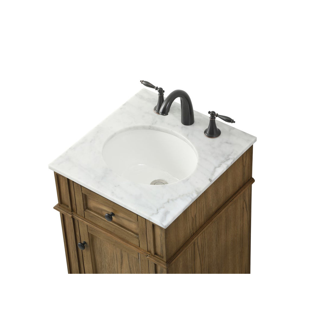 18 Inch Single Bathroom Vanity In Driftwood - View 6 - Joshua Marshal