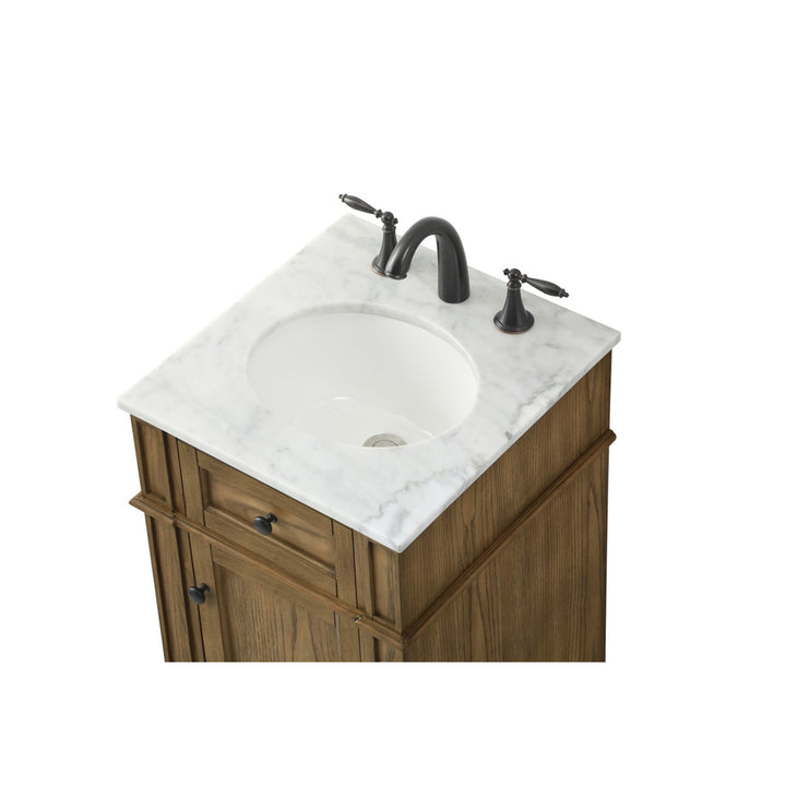 18 Inch Single Bathroom Vanity In Driftwood - View 6 - Joshua Marshal