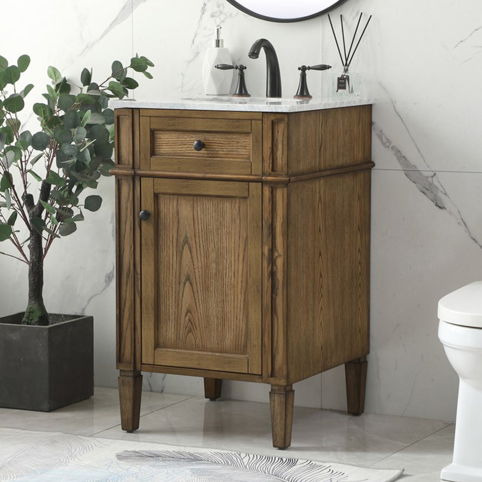 21 Inch Single Bathroom Vanity In Driftwood Driftwood Finish - KITCHEN & BATH by Joshua Marshal