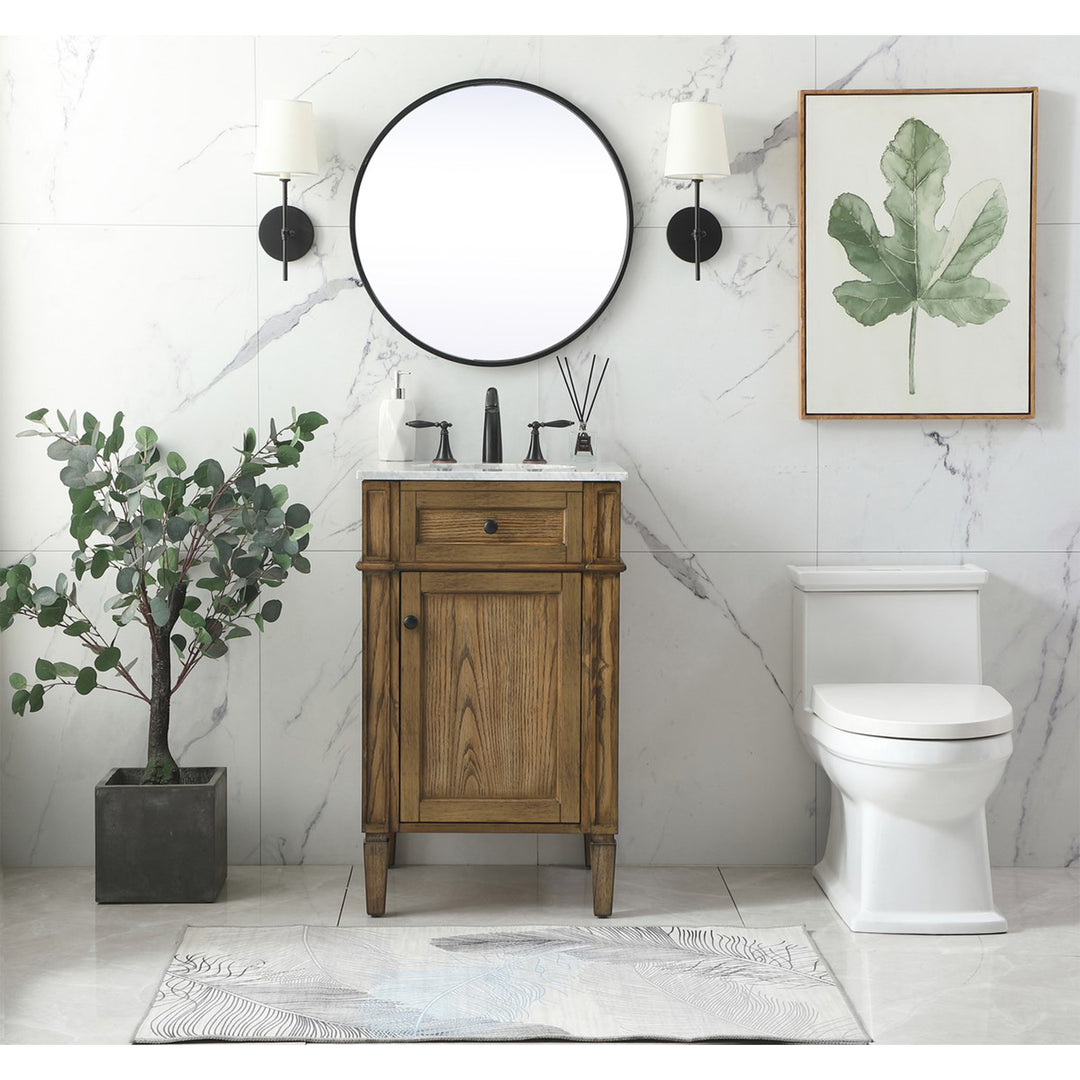 21 Inch Single Bathroom Vanity In Driftwood - View 2 - Joshua Marshal