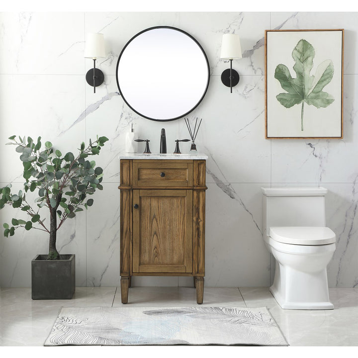 21 Inch Single Bathroom Vanity In Driftwood - View 2 - Joshua Marshal