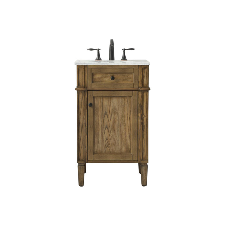 21 Inch Single Bathroom Vanity In Driftwood - View 3 - Joshua Marshal